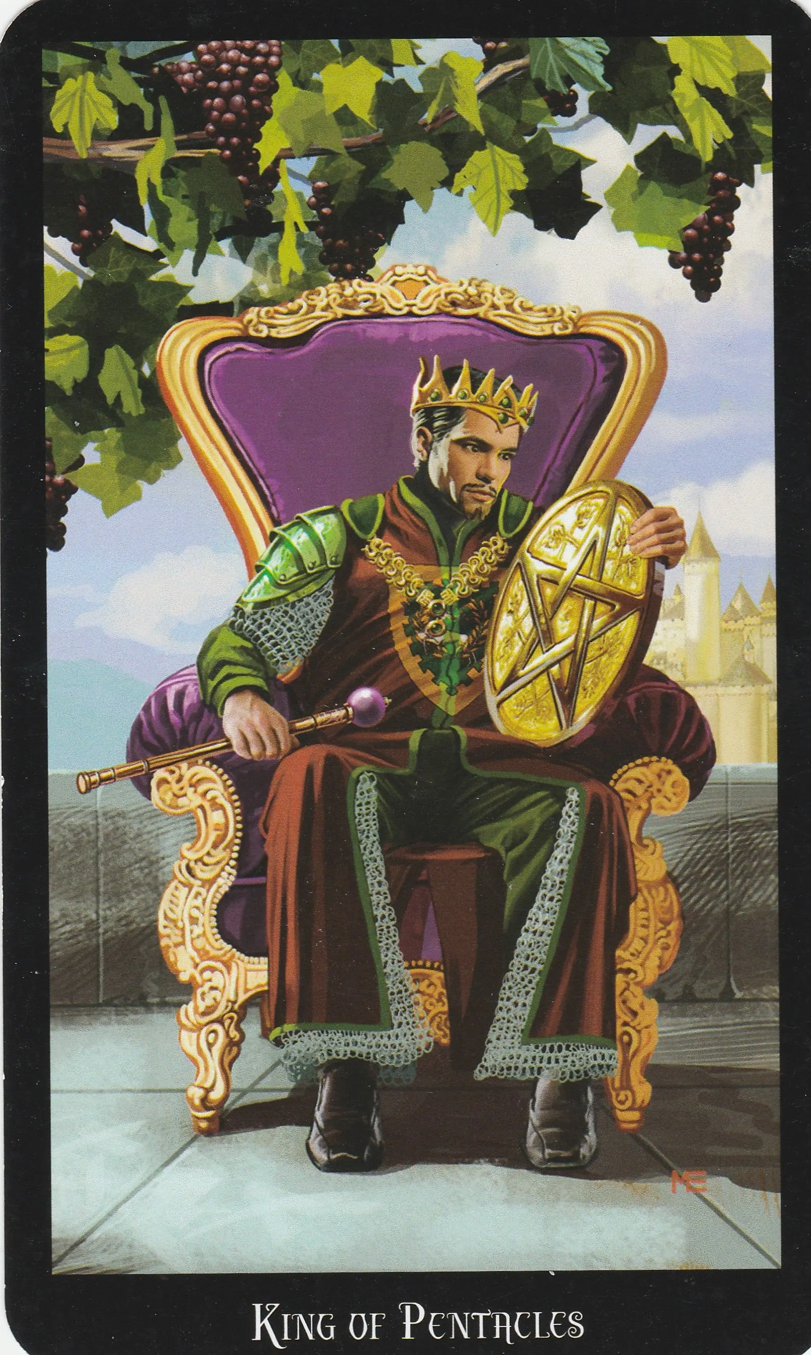 King of Pentacles card from the Witches Tarot deck