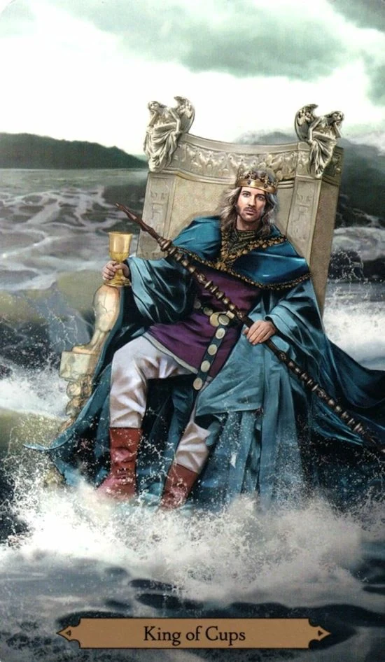King of Cups card from the Wizards Tarot deck by Barbara Moore