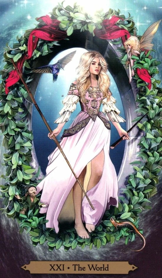 The World card from the Wizards Tarot deck by Barbara Moore