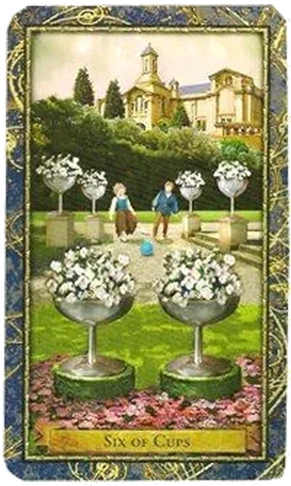 6 of Cups card from the Wizards Tarot deck by Corrine Kenner
