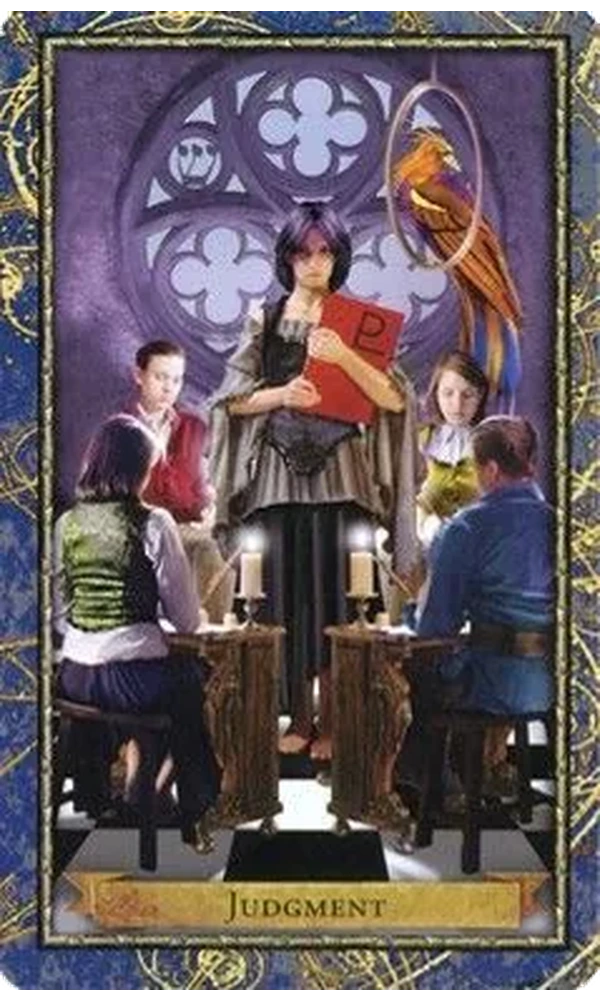 Judgment card from the Wizards Tarot deck by Corrine Kenner