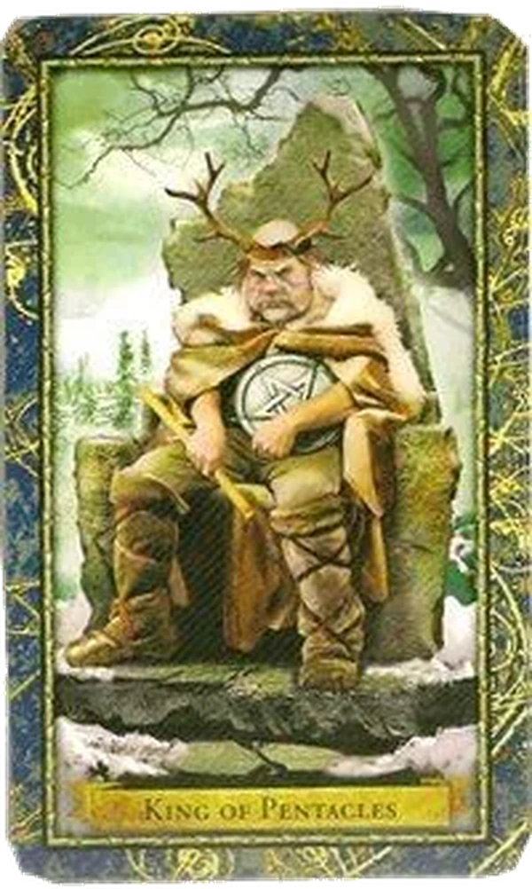 King of Pentacles card from the Wizards Tarot deck by Corrine Kenner
