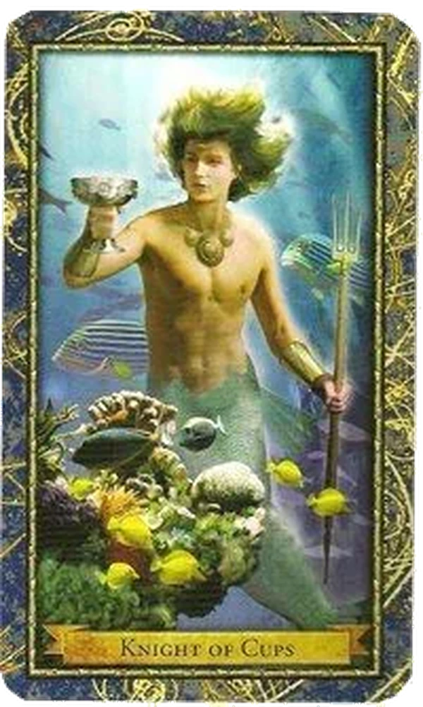 Knight of Cups card from the Wizards Tarot deck by Corrine Kenner