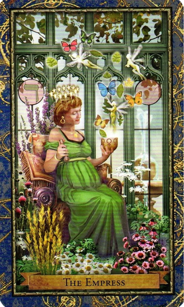 The Empress card from the Wizards Tarot deck by Corrine Kenner