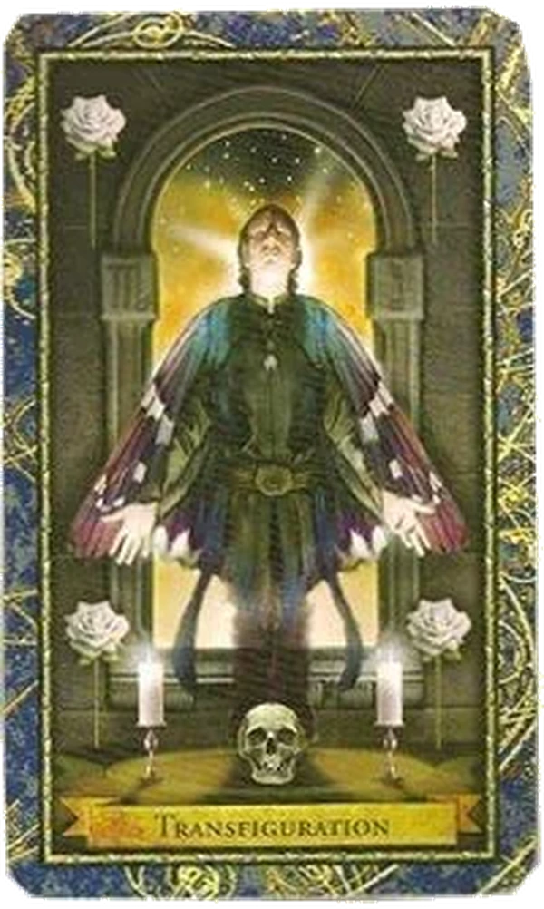 Transfiguration card from the Wizards Tarot deck by Corrine Kenner