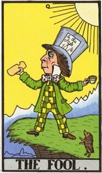 Wonderland Tarot Review 1 The Fool card from the Wonderland Tarot deck