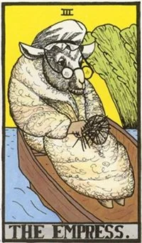 Wonderland Tarot Review 4 The Empress card from the Wonderland Tarot deck