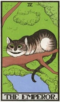 The Emperor card from the Wonderland Tarot deck