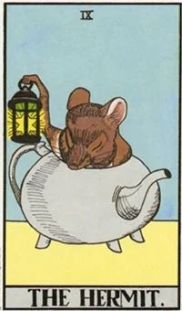 The Hermit card from the Wonderland Tarot deck