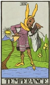 Temperance card from the Wonderland Tarot deck