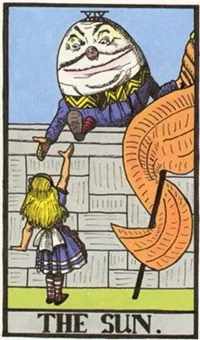 Wonderland Tarot Review 9 The Sun card from the Wonderland Tarot deck