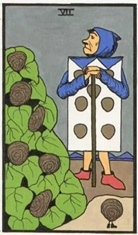 7 of Oysters card from the Wonderland Tarot deck