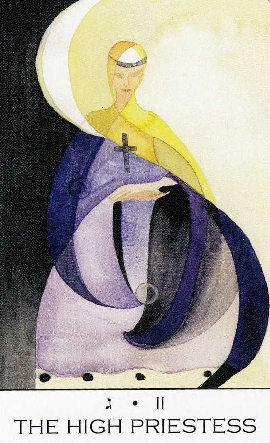 High Priestess card from the Zillich Tarot deck
