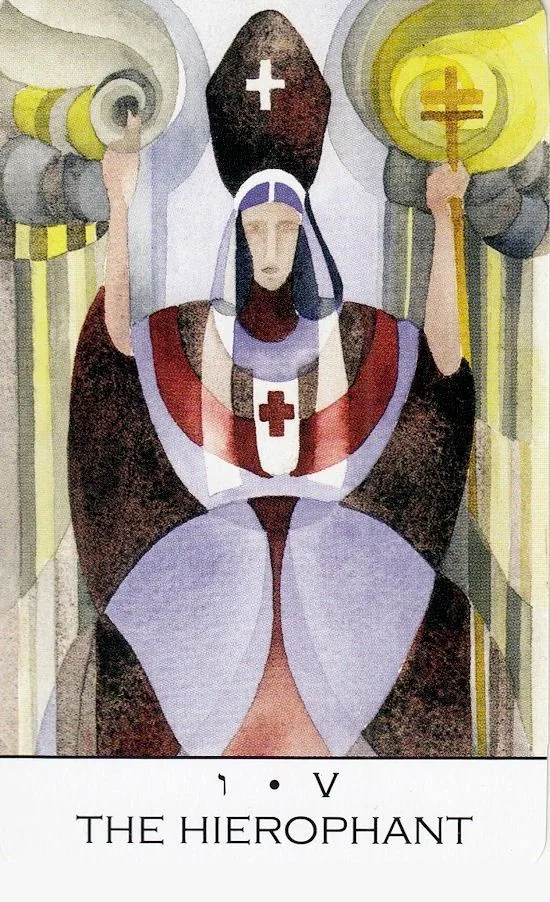 The Hierophant card from the Zillich Tarot deck