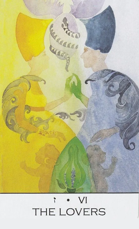Lovers card from the Zillich Tarot deck