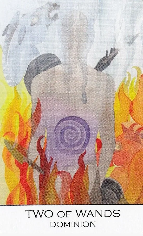 2 of Wands card from the Zillich Tarot deck