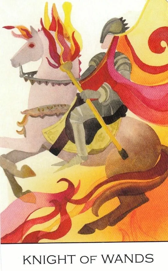 Knight of Wands card from the Zillich Tarot deck