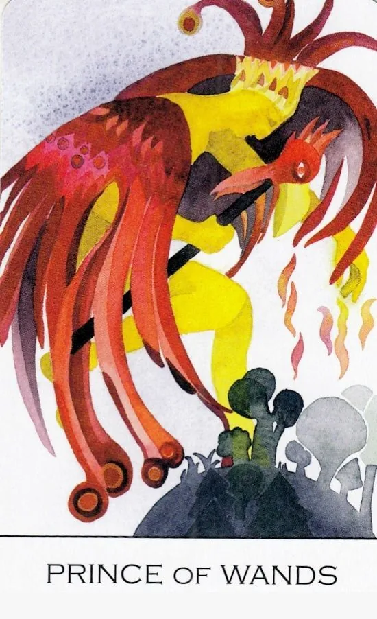 Prince of Wands card from the Zillich Tarot deck