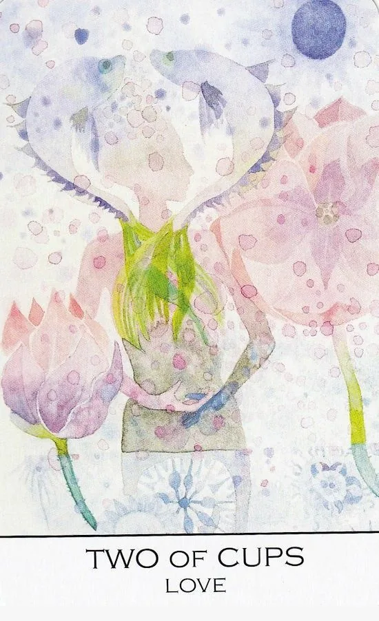 2 of Cups card from the Zillich Tarot deck