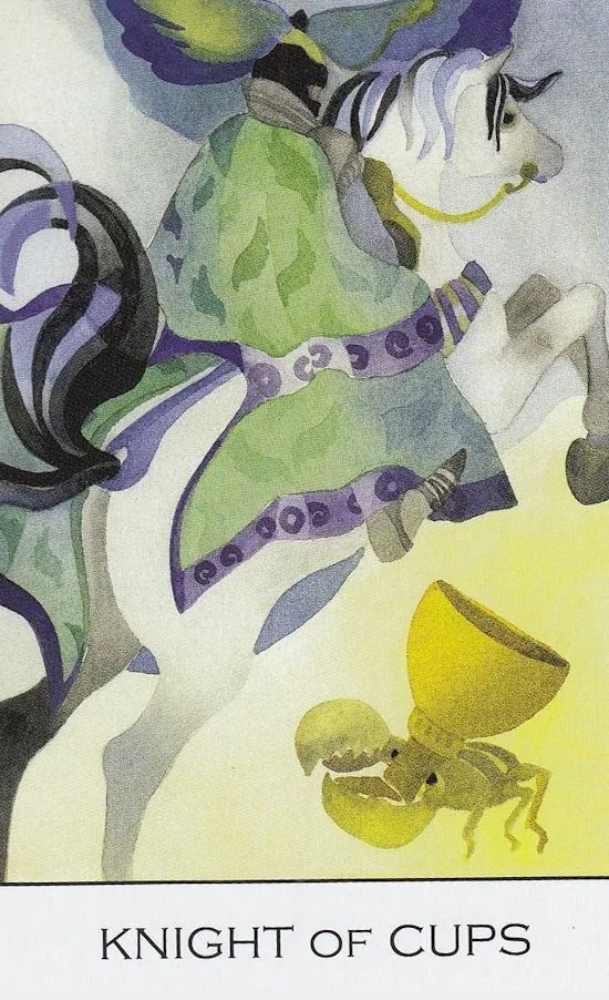 Knight of Cups card from the Zillich Tarot deck