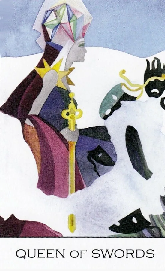 Queen of Swords card from the Zillich Tarot deck