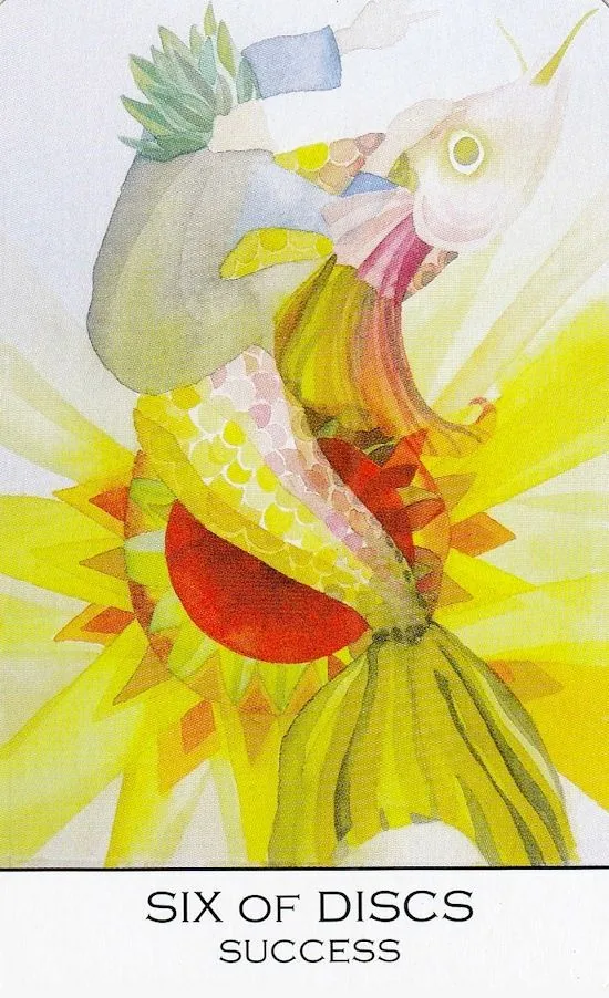 6 of Discs card from the Zillich Tarot deck