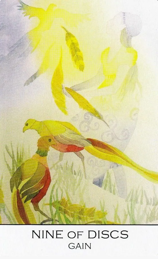 9 of Discs card from the Zillich Tarot deck