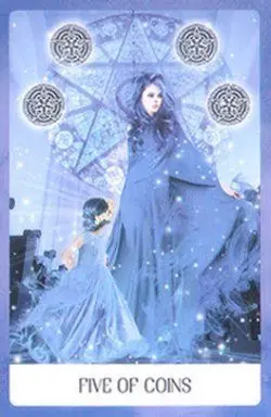 5 of Coins - Chakra Wisdom Tarot - Tarot Deck by Tori Hartman