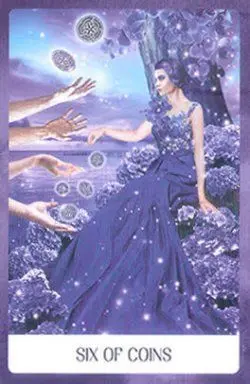 6 of Coins - Chakra Wisdom Tarot - Tarot Deck by Tori Hartman