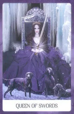 Queen of Swords - Chakra Wisdom Tarot - Tarot Deck by Tori Hartman