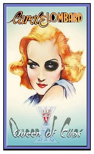 Queen of Cups card from the Golden Age of Hollywood Tarot deck