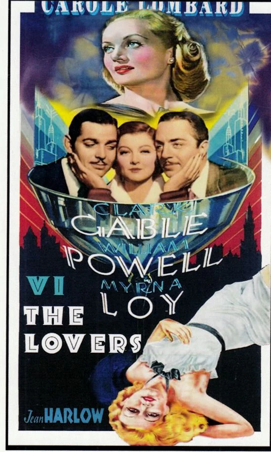 The Lovers card from the Golden Age of Hollywood Tarot deck
