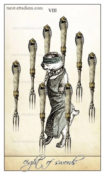Eight of Swords - Isidore Tarot - Bethalynne Bajema
