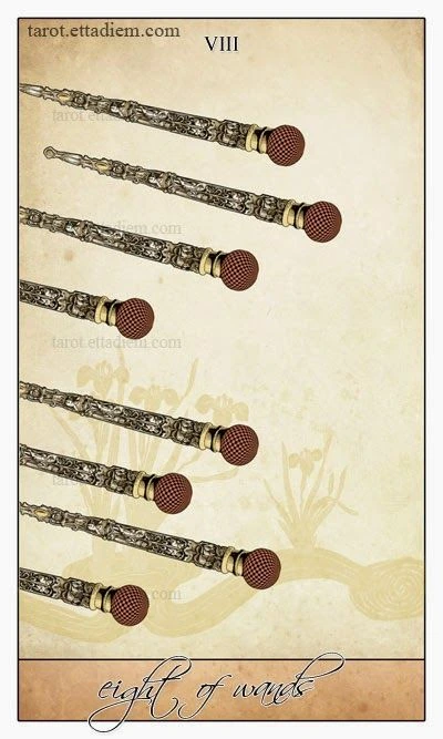 Eight of Wands - Isidore Tarot - Bethalynne Bajema