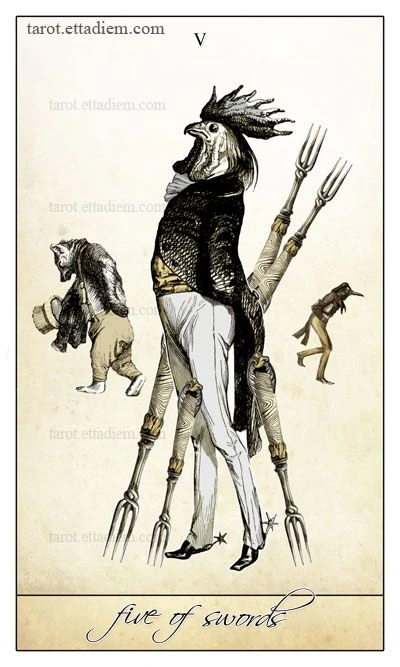 Five of Swords - Isidore Tarot - Bethalynne Bajema