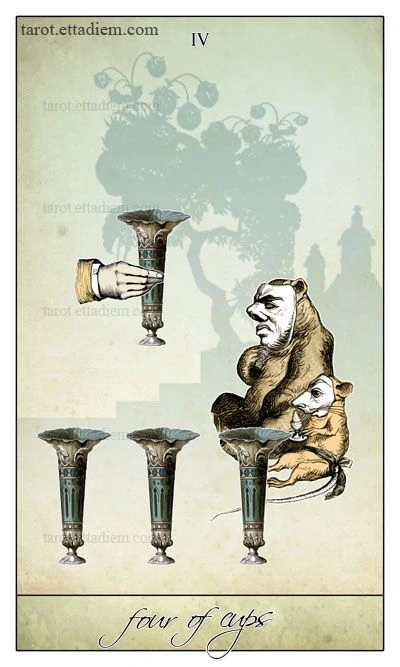 Four of Cups - Isidore Tarot - Bethalynne Bajema