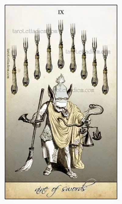 Nine of Swords - Isidore Tarot - Bethalynne Bajema