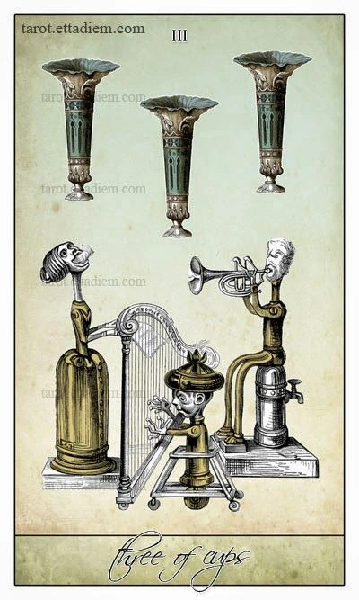 Three of Cups - Isidore Tarot - Bethalynne Bajema