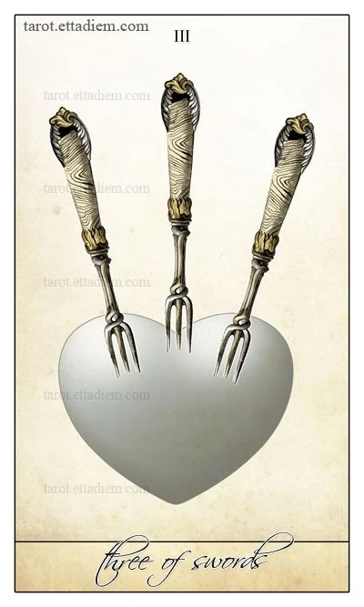 Three of Swords - Isidore Tarot - Bethalynne Bajema