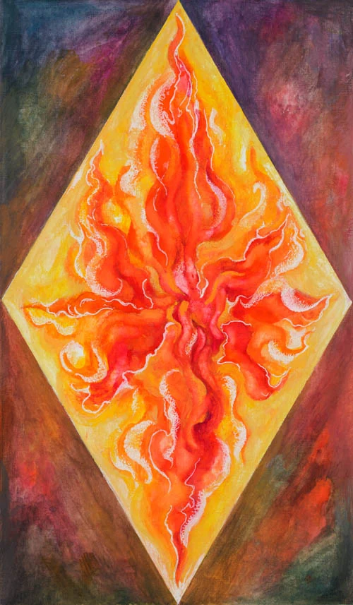 Ace of Fire - Japaridze Tarot - Nino Japaridze