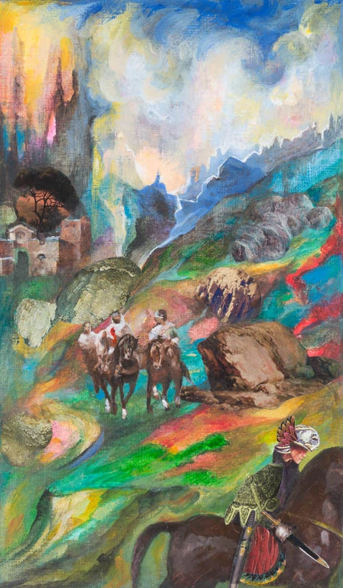Five of Winds - Japaridze Tarot - Nino Japaridze