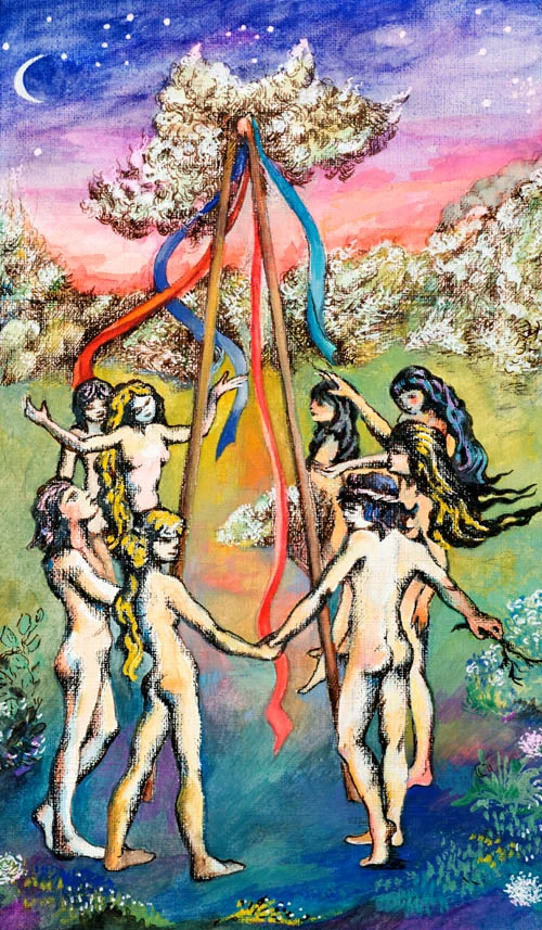 Four of Fire - Japaridze Tarot - Nino Japaridze