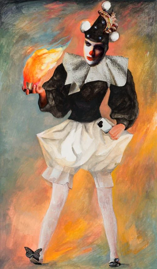 Jester of Fire - Japaridze Tarot - Nino Japaridze