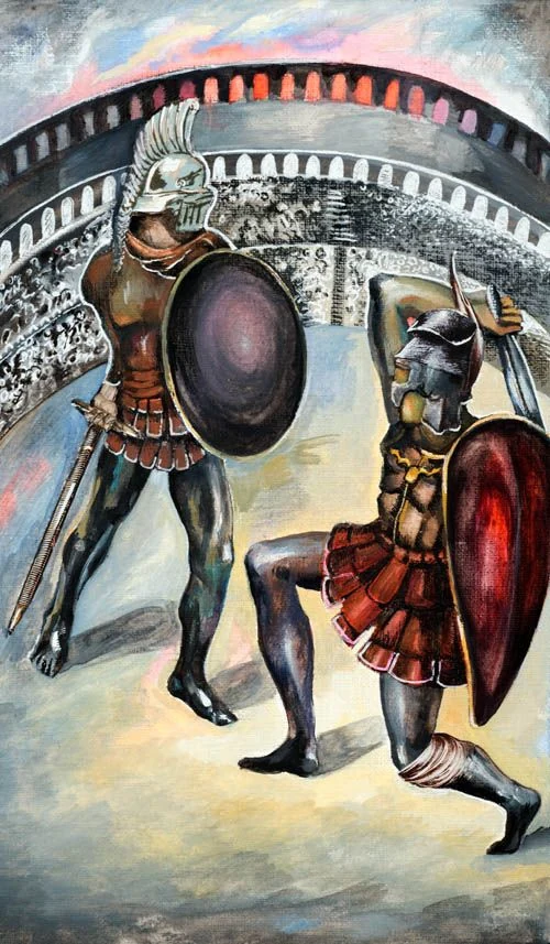 Nine of Fire - Japaridze Tarot - Nino Japaridze