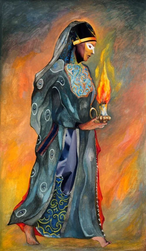 Queen of Fire - Japaridze Tarot - Nino Japaridze