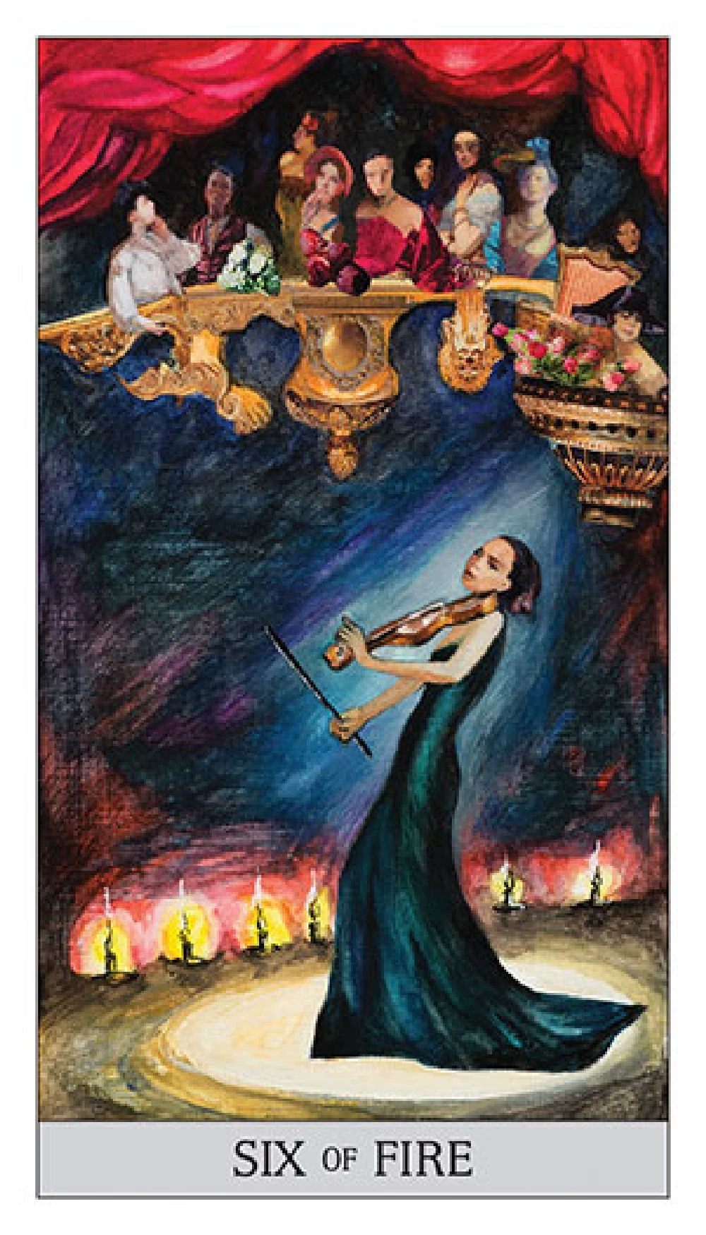 Six of Fire - Japaridze Tarot - Nino Japaridze
