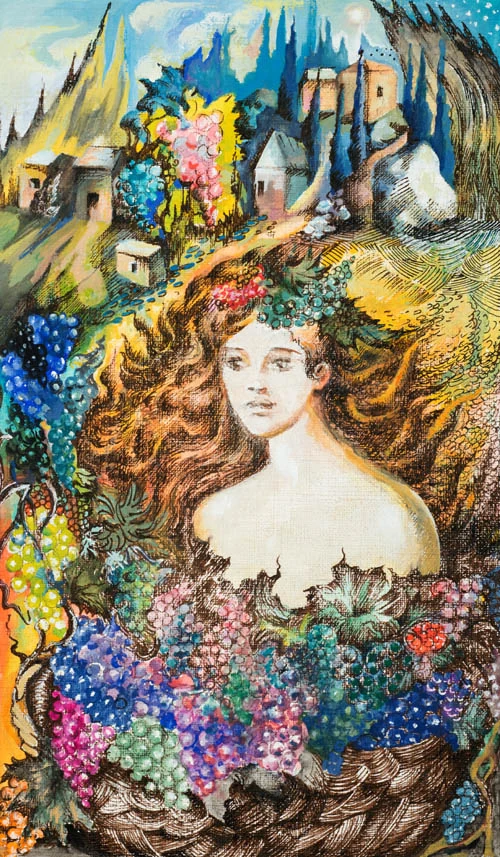 Ten of Gardens - Japaridze Tarot - Nino Japaridze