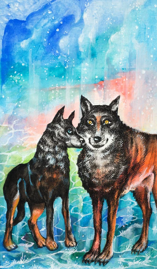 Two of Tides - Japaridze Tarot - Nino Japaridze